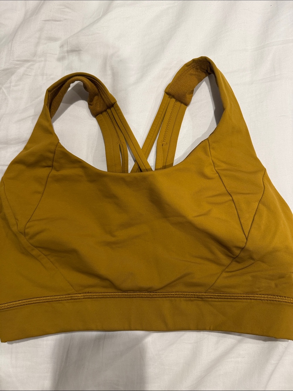 lululemon athletica Strappy Sports Bra in Mustard